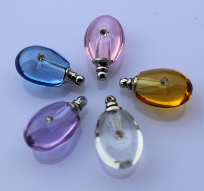 Crystal Rhinestone Perfume Vials Tear Drop(21x13MM,assorted colors)
