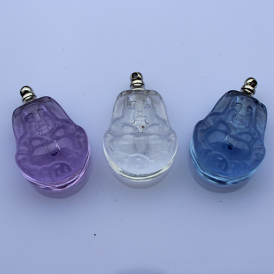 Crystal Plain Perfume Vials Maitreya(26x19MM,assorted colors)