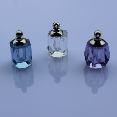 Crystal Plain Perfume Vials Cuboid(16x19MM,assorted colors)