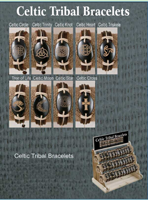 Celtic Tribal Bracelets(sold in per package of 9 pcs, assorted designs)