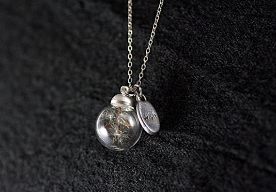 20/25MM Glass Ball Dandelion Seed Necklace
