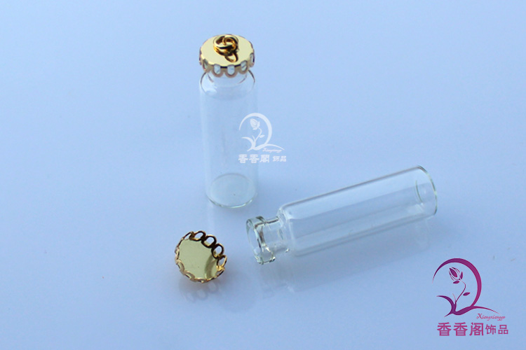 Perfume Bottles With Lace Metal Caps(40X12MM,3ML)