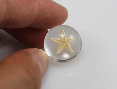 Round/Oval Clear Starfish pendant