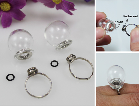 20MM Screw Glass Globe Ring (adjustable)