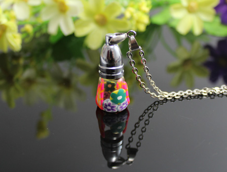 Mini FIMO Aroma Vial Necklace (Assorted Colors)