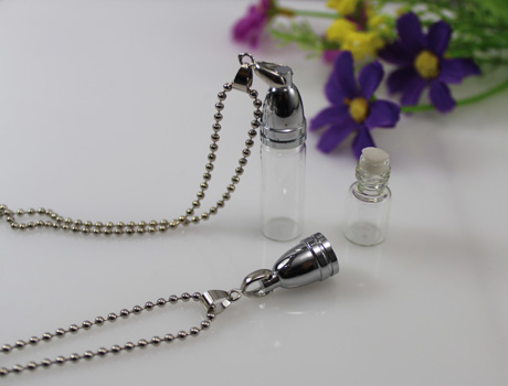 Mini Vials with Necklace Chain