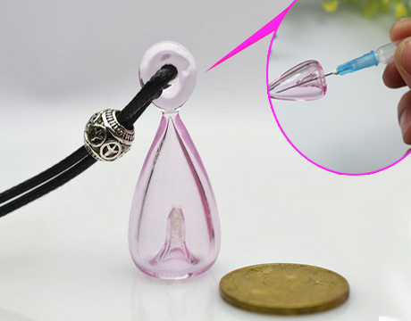 38X17MM Aroma Diffuser Bottle Necklace With Bottom Hole