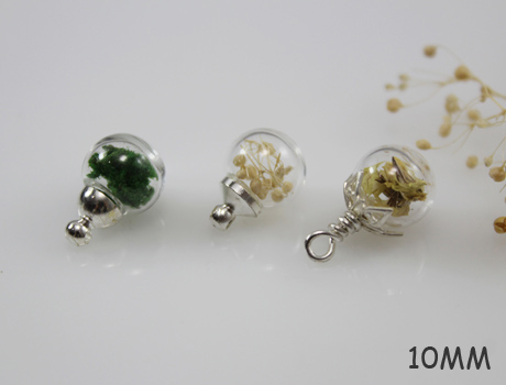 10MM Glass Ball Bottle With Metal Caps
