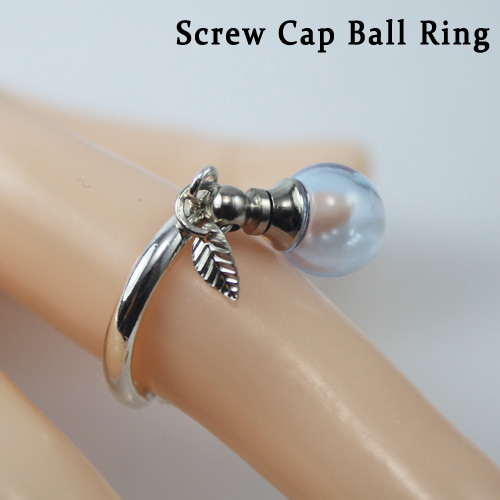 10/12/16MM Screw Glass Ball Ring (Adjustable)