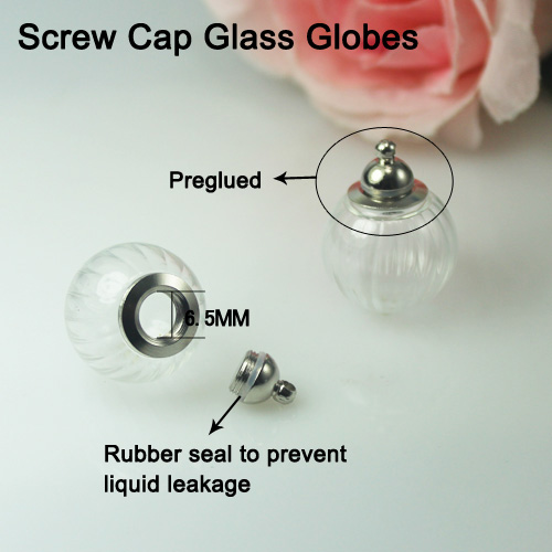 20MM Screw Glass Ball Pendant