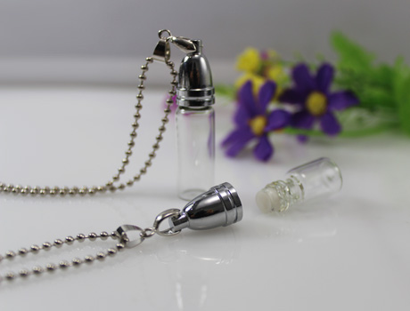 Mini Bottle (3 Sizes) with Necklace Chain