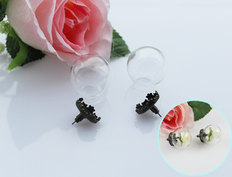 25MM Glass Ball Earrings(Sold In Per Pairs)