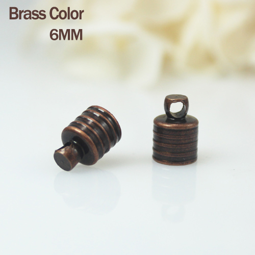 6MM METAL CAPS BRASS-PLATED