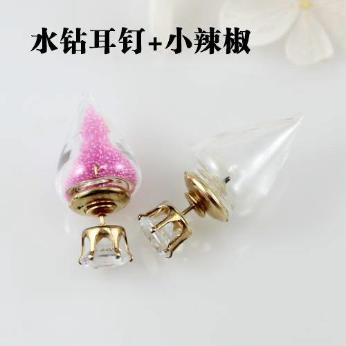 20X14MM Mini Shark's Tooth Crystal  Earring (sold per pair)
