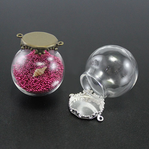 20/25/30MM Glass Globe Necklace Pendant