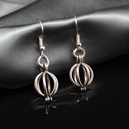 20x12MM Round Diffuser Locket Earring(Sold Per Pair)