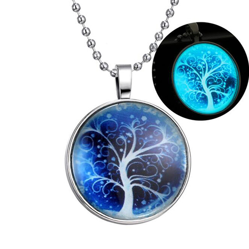33MM Tree of Life Glowing in Dark Necklace