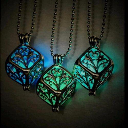 Square locket Glowing necklace