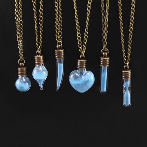 6MM Glass Vials Glowing necklace
