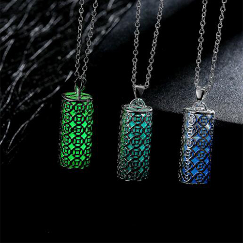 35x11MM Diffuser Locket Glowing Necklace