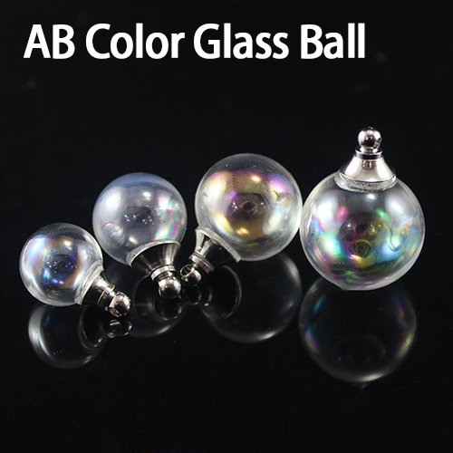 AB Color Glass Ball With Metal Screw Cap and Rubber Seal