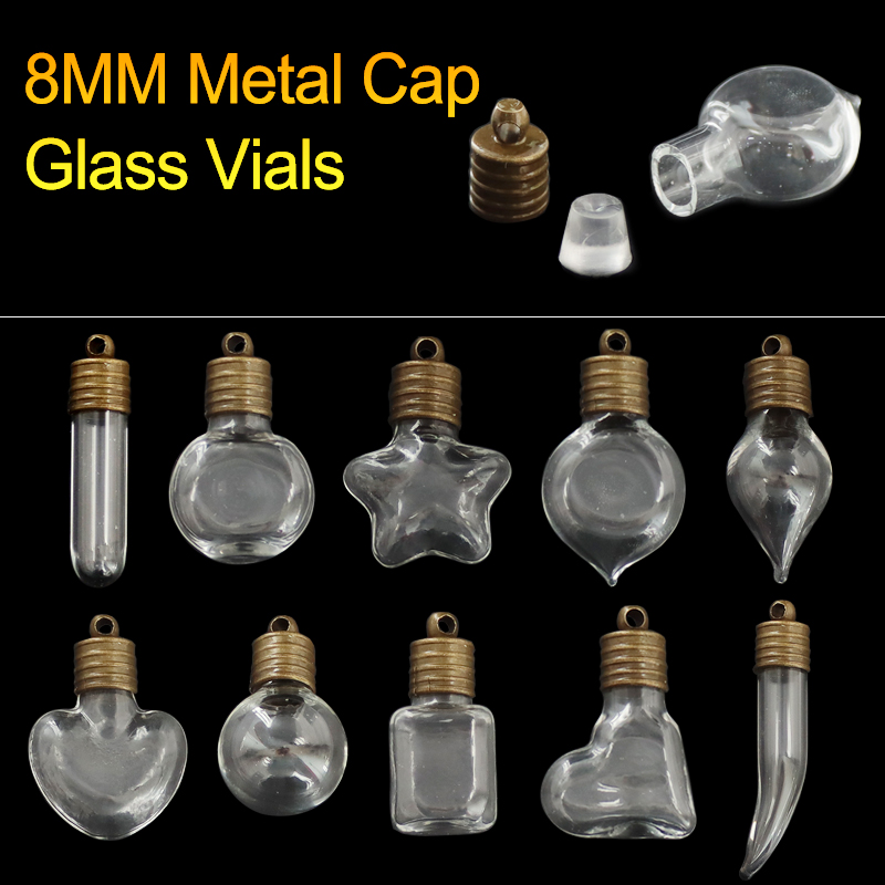 8MM Glass Vials(Bronze-plated metal caps)
