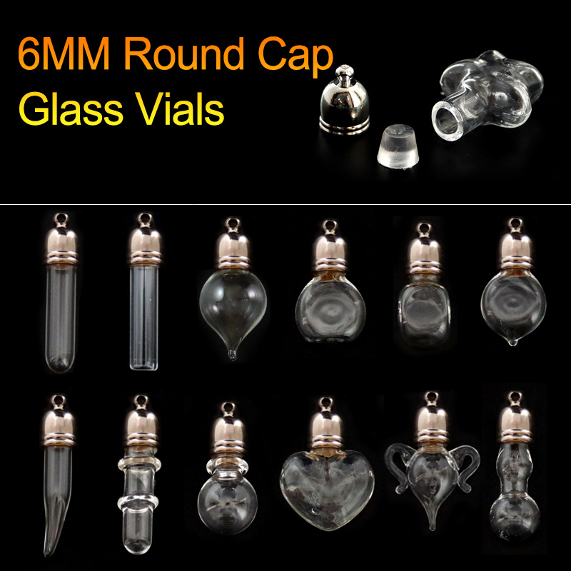 6MM Glass Vials with Round Metal Cap