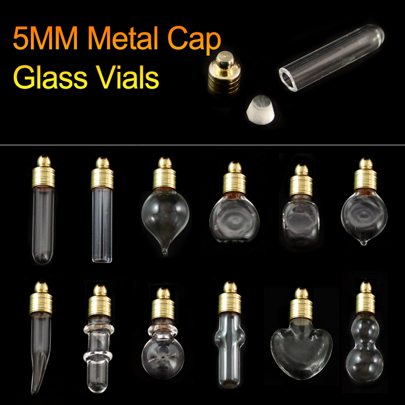 5MM Glass Vials (Gold-plated caps)