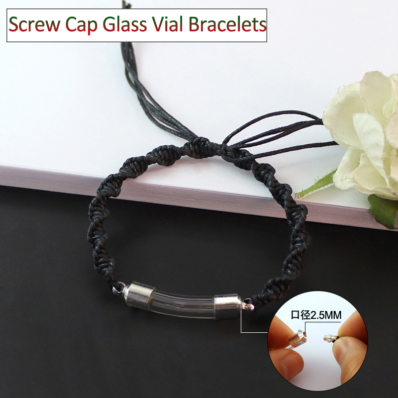 Preglued Nickel-Plated Screw Cap Bracelets 