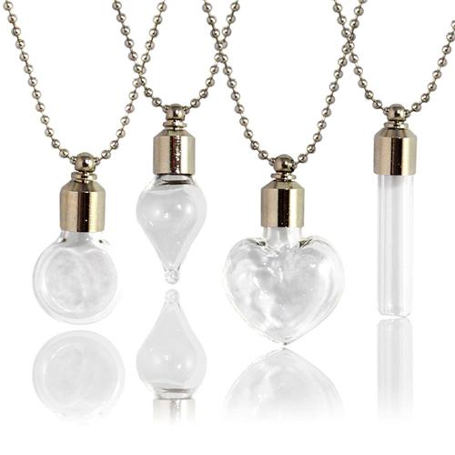 6MM Glass Vial Necklace with Ball Chain
