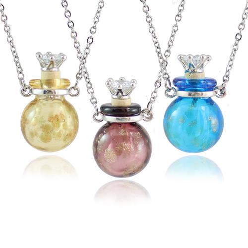 Muarno Glass Ball Perfume Necklace
